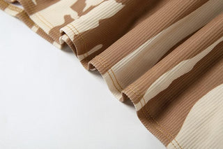 Long sleeve hollow out halter self tie ribbed cut out mini dress