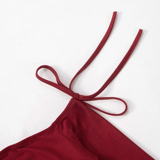 Off shoulder long sleeve ruched self tie top