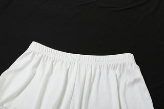 Long sleeve textured ruffle button short pant set