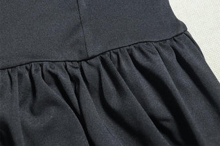 One shoulder ruffle hollow out ruched cami cut out mini dress