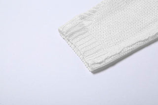 Hoodie long sleeve knitted crop top