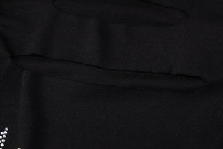 Sleeveless crewneck hollow out beaded contrast crop cut out top