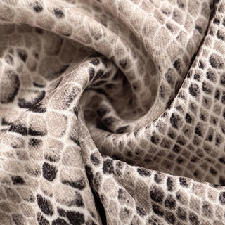 Turnover collar halter snakeskin print top