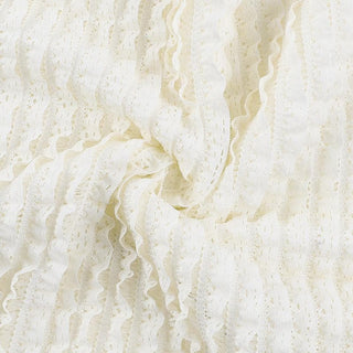 Halter textured ruffle lace hem solid mini dress