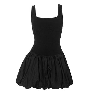 Square neck solid ruched backless cami mini dress