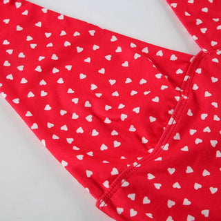 V neck halter polka dot print backless top