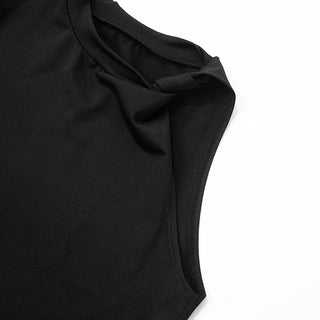 Crew neck irregular solid top