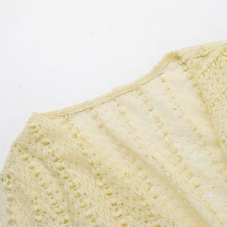 Cowl neck long sleeve irregular hollow out cut out top