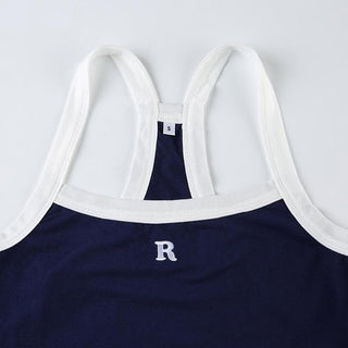 U neck "R" embroidery cami top
