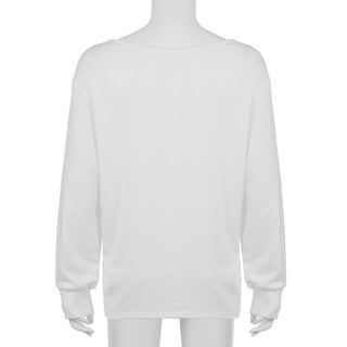 Long sleeve round neck solid top