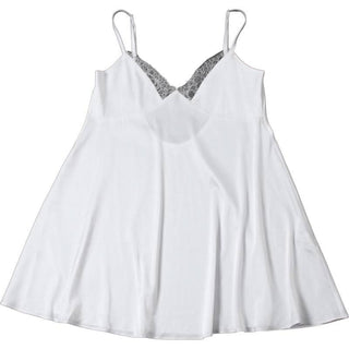 Lace hem backless solid cami mini dress