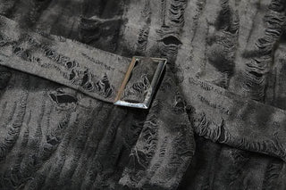 Hoodie long sleeve belt hollow out cut out mini dress