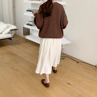 Basic solid colors oversized sweater