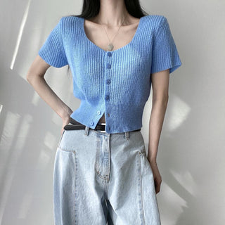Pleated stitching loose jeans