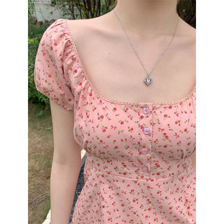 Floral print Short-sleeved top