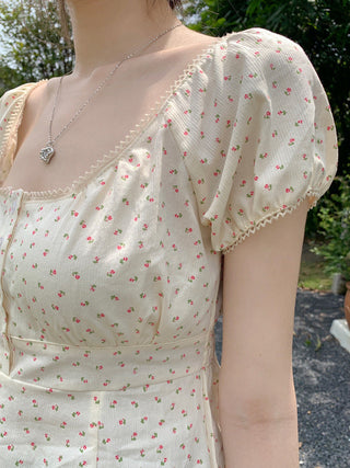 Floral print Short-sleeved top