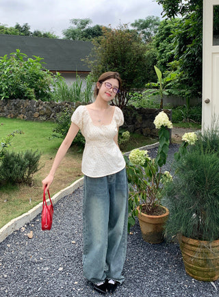 Floral print Short-sleeved top