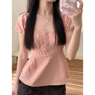 Floral print Short-sleeved top