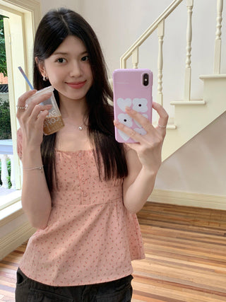 Floral print Short-sleeved top