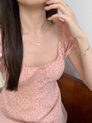 Floral print Short-sleeved top