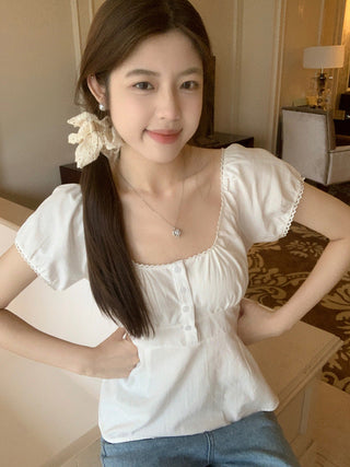 Floral print Short-sleeved top