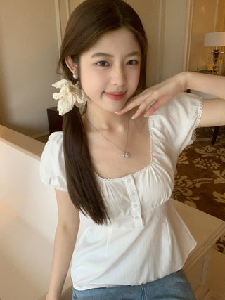 Floral print Short-sleeved top