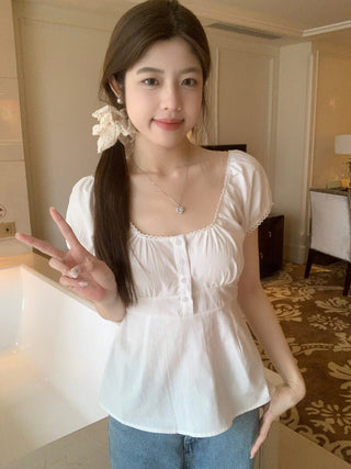 Floral print Short-sleeved top