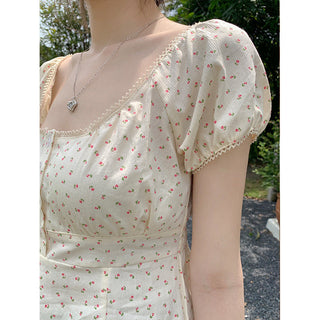 Floral print Short-sleeved top