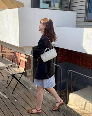 Fresh flower bubble bubble sleeve dress