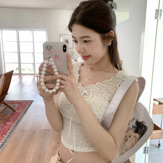 Floral graphic crop top