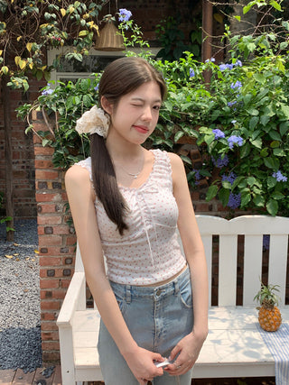 Floral graphic crop top