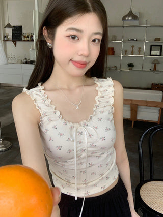 Floral graphic crop top