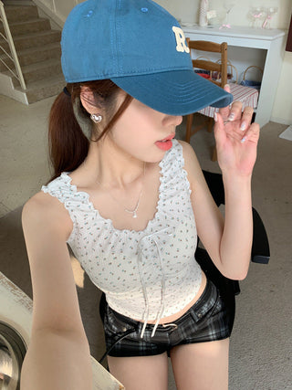 Floral graphic crop top