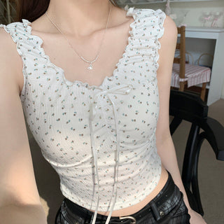 Floral graphic crop top