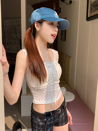 Floral graphic crop top