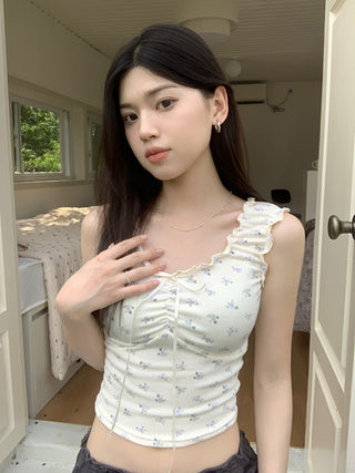 Floral graphic crop top