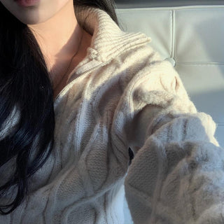 Soft cable knit sweater