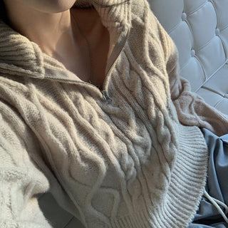 Soft cable knit sweater