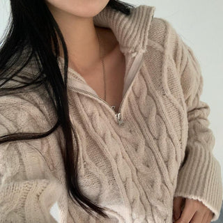 Soft cable knit sweater