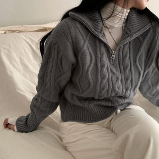 Soft cable knit sweater