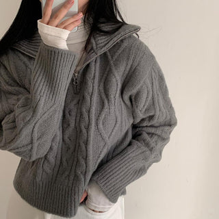 Soft cable knit sweater