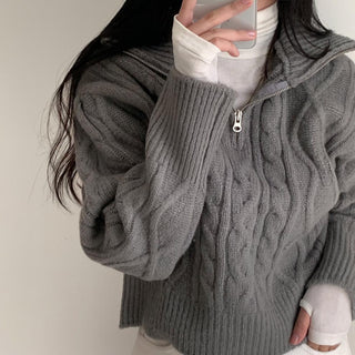 Soft cable knit sweater