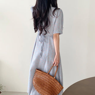 French V -neck floral dress