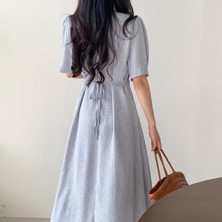 French V -neck floral dress