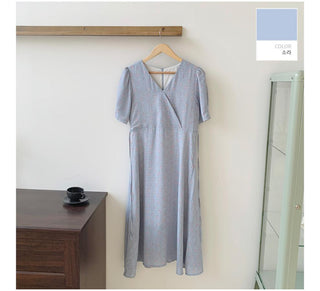 French V -neck floral dress