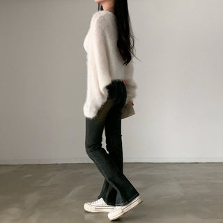 Oversized Mink Wood knit cardigan