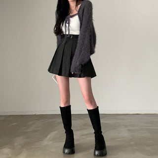 Oversized Mink Wood knit cardigan