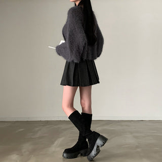 Oversized Mink Wood knit cardigan