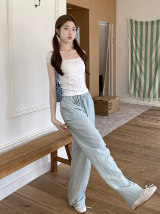 Sweet floral short-sleeved top