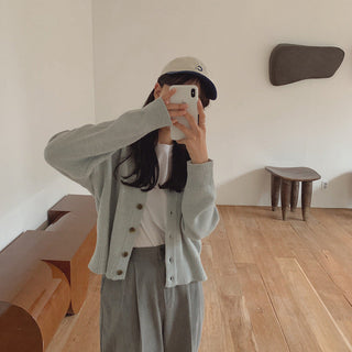 Korea Chic V -neck Cardigan